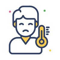 A men with thermometer vector design sick person icon