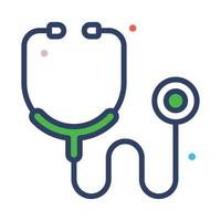 Medical instrument stethoscope vector icon, editable vector