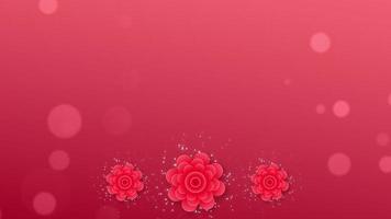 Beautiful decorative floral particle background video