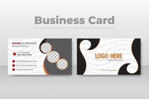 restaurant healthy delicious food business card template vector