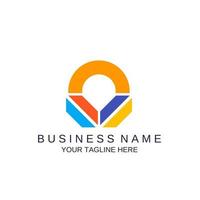 Logo Design Template. Vector design element for your company logo. Colorful Abstract Logo, Modern type of logo, business company logo template.