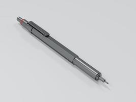 3d representación mecánico lápiz en blanco fondo, lápiz en isol foto