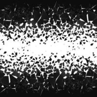 Shatter and destruction halftone effect. Abstract cloud of pieces and fragments after explosion. Vector