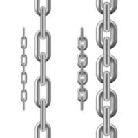 Metallic Chain. Chain isolated on white background. Vector illustration