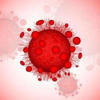 Red Corona Virus Infection. Dangerous disease symptoms. Medicine warning background. Vector illustration