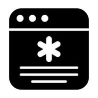 A unique design of medical website, vector icon