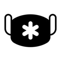 Medical face mask in modern style, covid protection mask vector