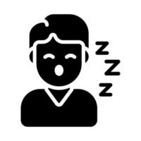 An icon of sleeping men vector design