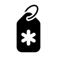 Medical tag vector design in modern and trendy style