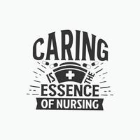 Nurses typographic quotes design vector graphic.