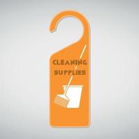 vector imagen de un puerta percha para limpieza suministros habitación