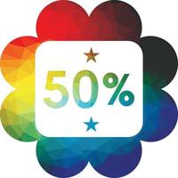 Vector Image Of A Colorful Sticker For Promotion Of Discounts