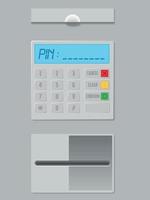 Automatic Teller Machine With Digital Display vector