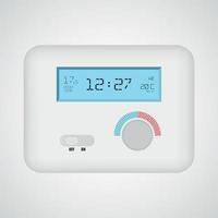 A Thermostat With Digital Display vector