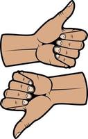 Vector Image Of A Finger Gesture With A Thumb