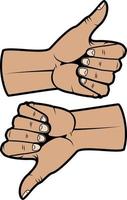 Vector Image Of A Finger Gesture With A Thumb