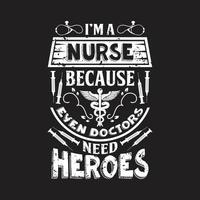 Nurse day typographic t shirt design vector