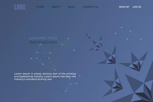 Low poly landing page website background template vector design