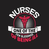 Nurse typographic t shirt design vector. vector