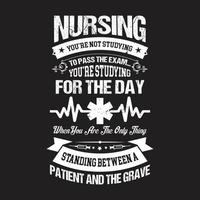 Nurse day typographic t shirt design vector