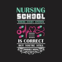 Nurses quotes t shirt design vector graphic