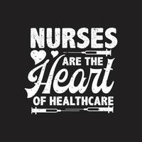 Nurse day typographic t shirt design vector