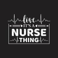 Nurse typographic quotes design vector. vector