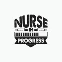 Nurses typographic quotes design vector graphic.