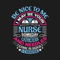 Nursing typographic t shirt design vector. vector