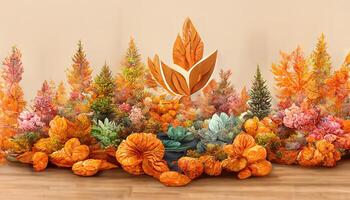 Side frame in autumn mood. photo