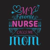 Nurse typographic quotes design vector. vector