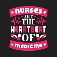 Nurse typographic t shirt design vector. vector