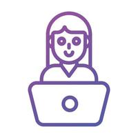Modern icon design of online consultation in editable style, online doctor vector