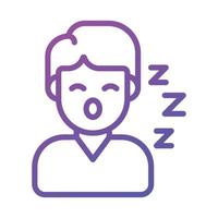 un icono de dormido hombres vector diseño