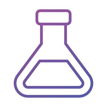 Liquid inside flask showing concept of lab experiment vector
