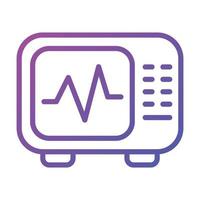 An icon of heartbeat monitor, electrocardiogram machine vector design