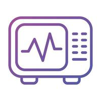 An icon of heartbeat monitor, electrocardiogram machine vector design