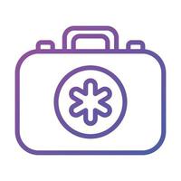 An icon of first aid kit for emergency, medical kit vector