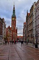 somewhere in the old town in November Gdansk photo