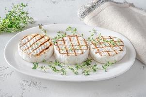 Grilled Camembert cheese photo