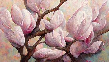 Nice background with cherry blossoms. photo
