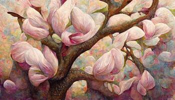 Nice background with cherry blossoms. photo