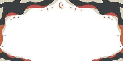 Simple Abstract Islamic Banner Background Template vector