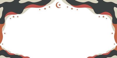 Simple Abstract Islamic Banner Background Template vector