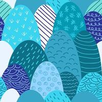 linda sin costura antecedentes modelo con Nevado montañas. creativo para niños textura. para impresión para niños textiles vector