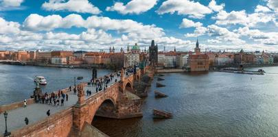 Scenic spring panoramic aerial view of the Old Town pier architecture photo