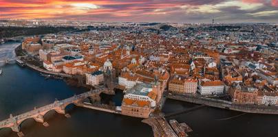 Scenic spring panoramic aerial view of the Old Town pier architecture photo