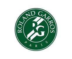 Roland Garros Tournament Logo Symbol Green French Open Tennis Champion Design Vector Abstract Illustration