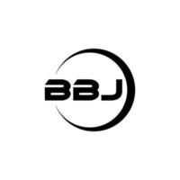 bbj letra logo diseño en ilustración. vector logo, caligrafía diseños para logo, póster, invitación, etc.