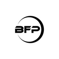 BFP letter logo design in illustration. Vector logo, calligraphy designs for logo, Poster, Invitation, etc.